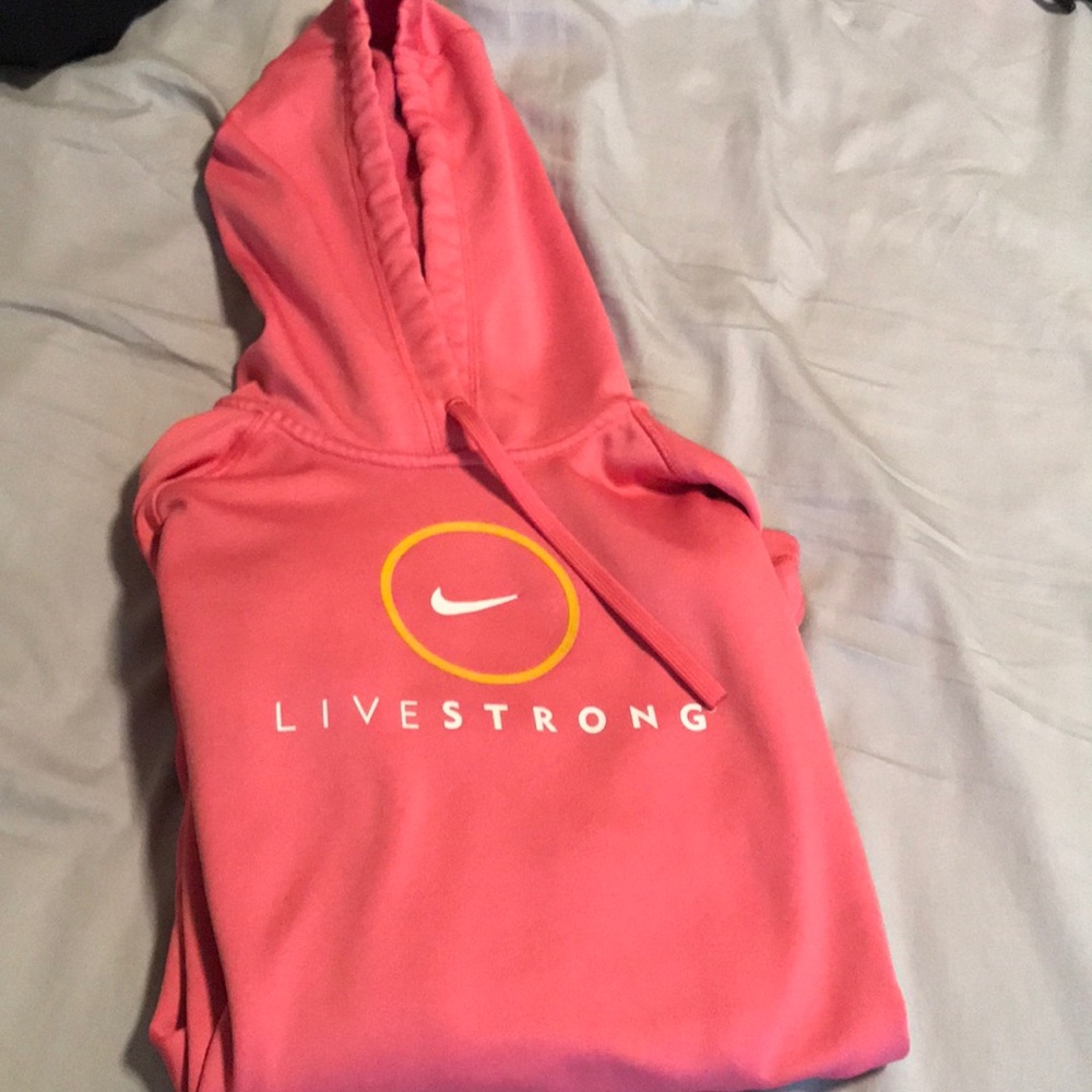 Nike pink live strong hoodie